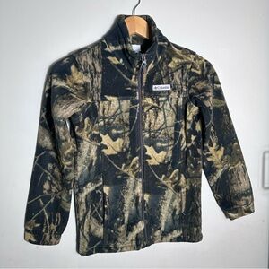 Columbia Realtree-Style Camo Fleece Jacket - Black & Tan